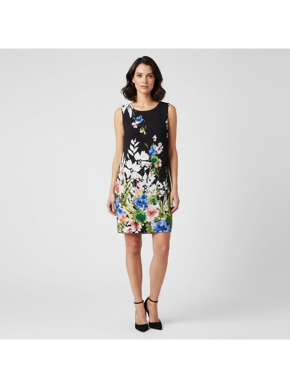 Emma & Michele Dress Size 8 Black Floral